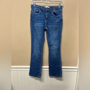 Levis Girls Jeans Size 12 Regular Blue Denim Bootcut Stretch  Adjustable Waist